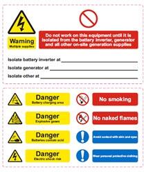 Battery Hazard Warning Label