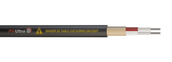 PV Ultra Tuff Sheath Solar Cable, 6mm², 4 Core, SolarTek, Black (Per 1 Mtr)